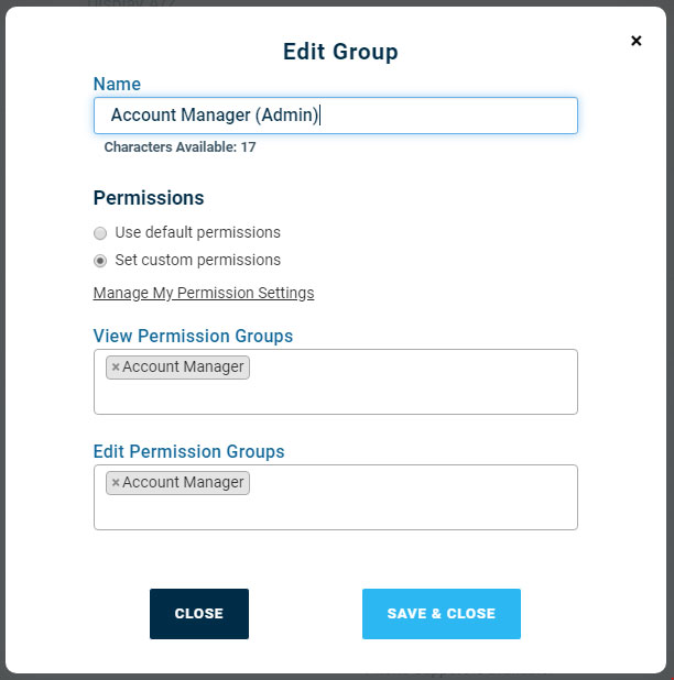 Access Control System Group Permissions Admins - Version 3