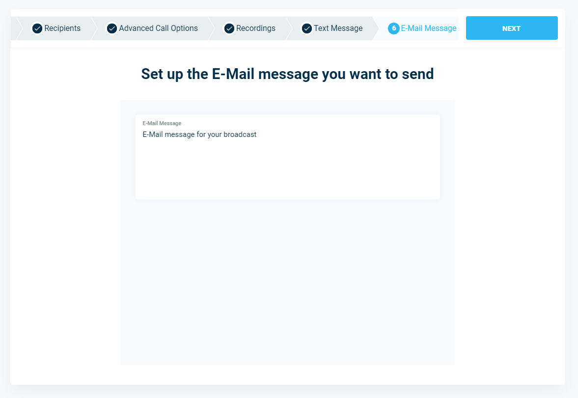 Email Broadcast - DialMyCalls Version 3.0