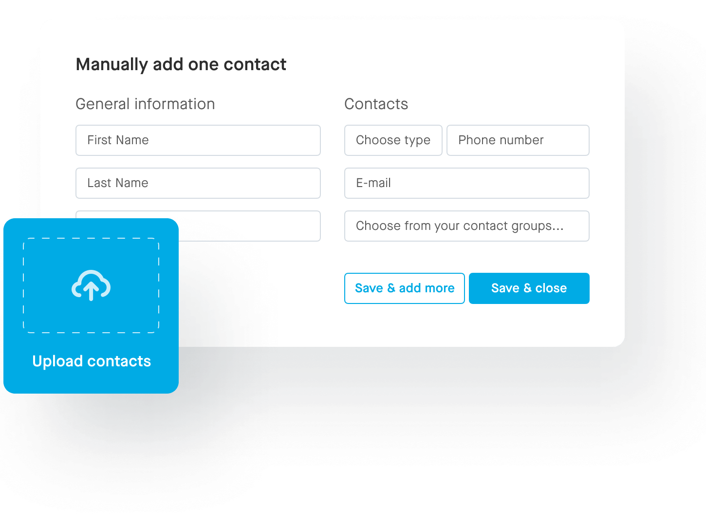 Adding contacts screen illustration