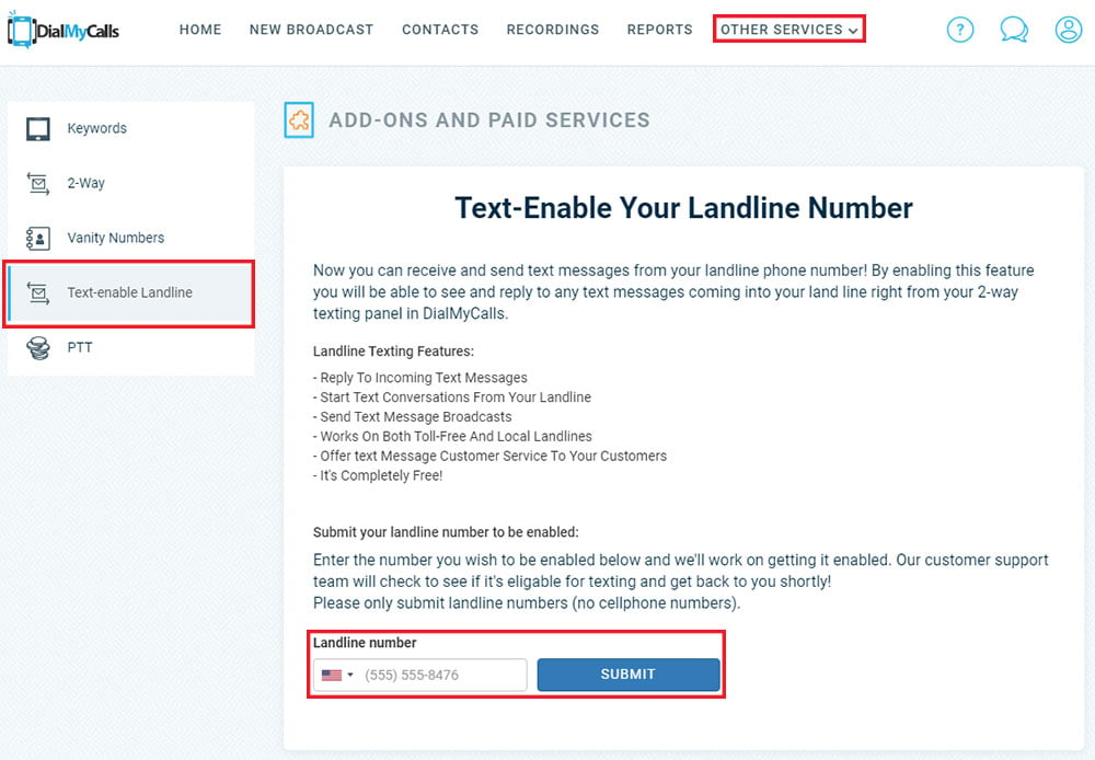 How to Text-Enable Your Existing Landline Number - DialMyCalls