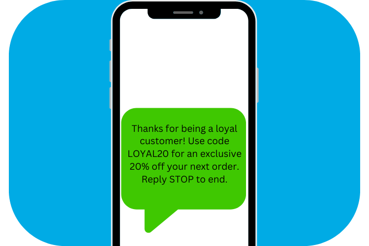 Loyalty Program SMS Marketing Service Example