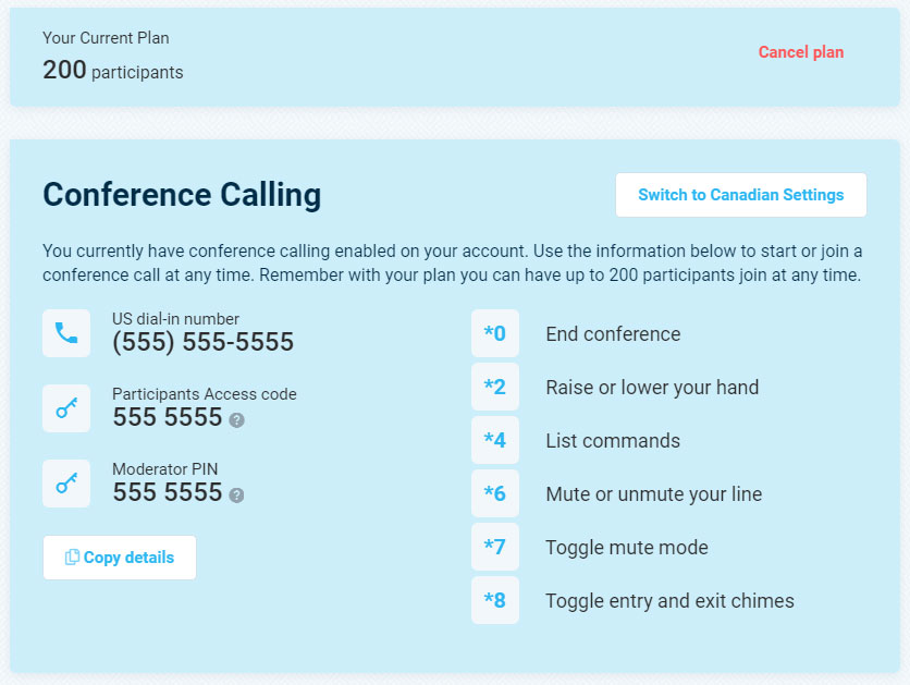Conference Call Service - Call-in Information