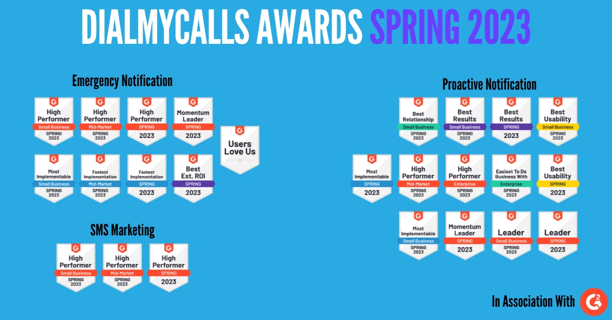 DialMyCalls Earns Several G2 Awards for Spring 2023